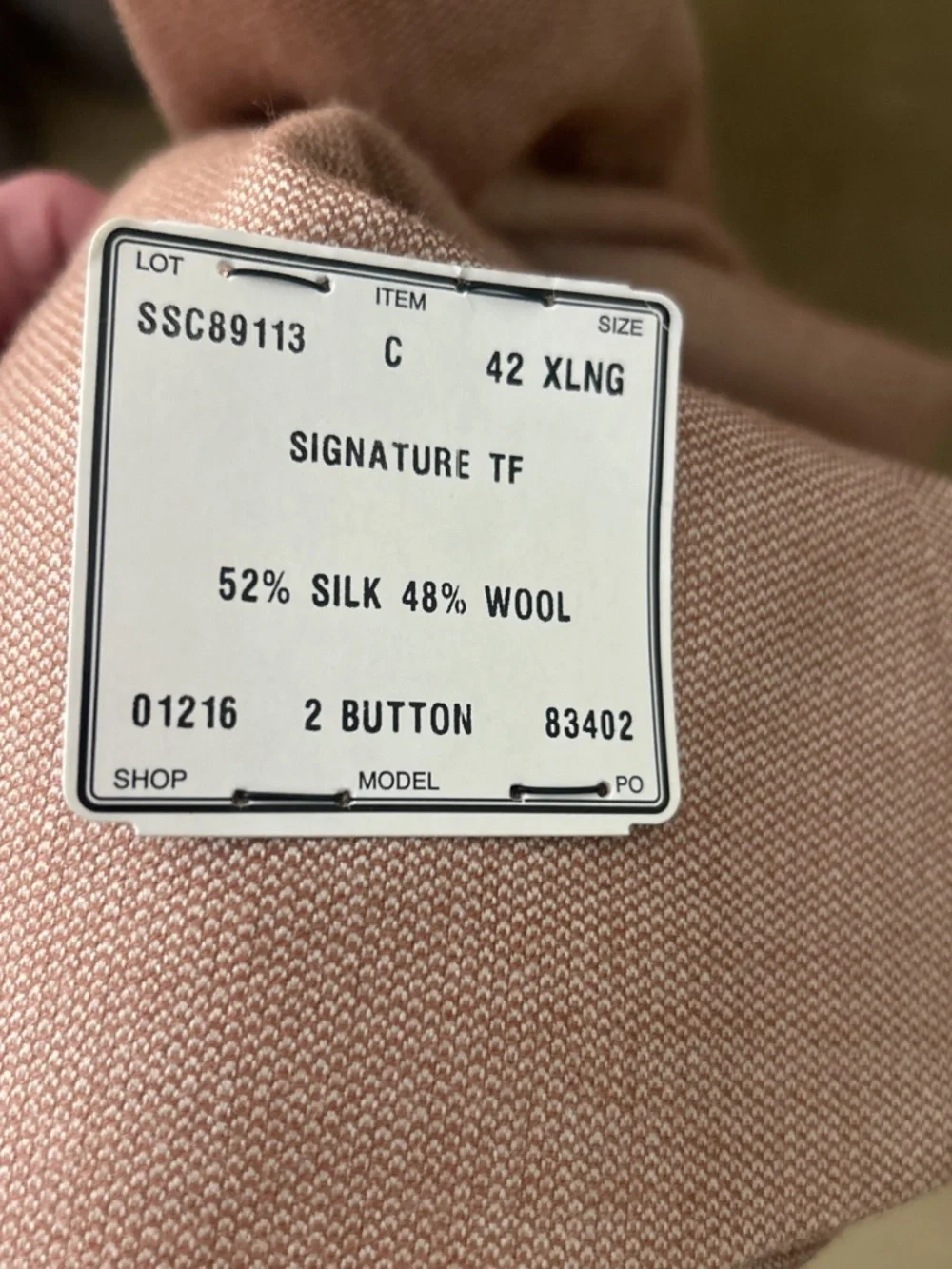 Share Jos A Bank Signature Collection Tailored Fit Jacket 42XLNG Clay